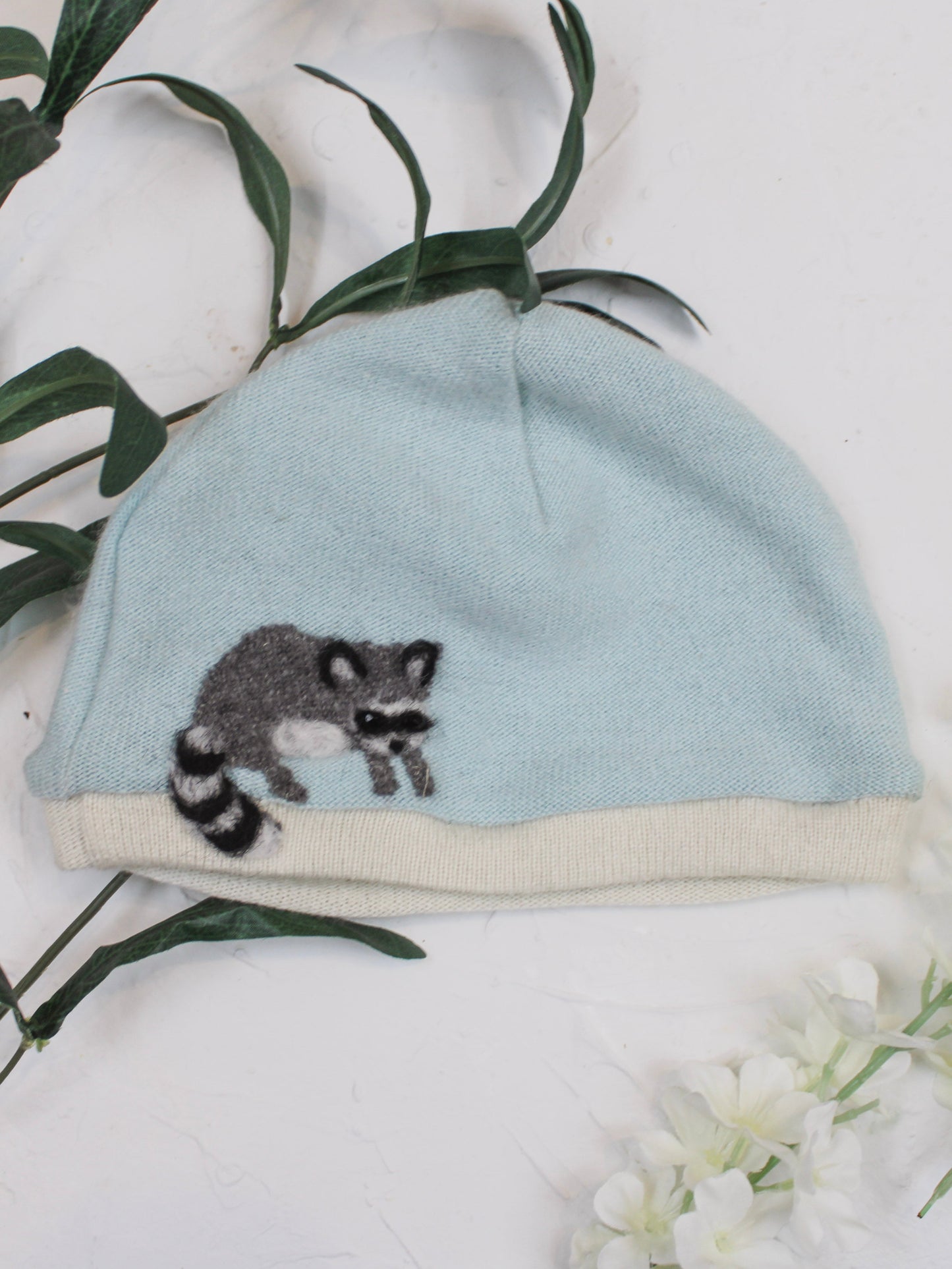 Raccoon Cashmere Baby Hat