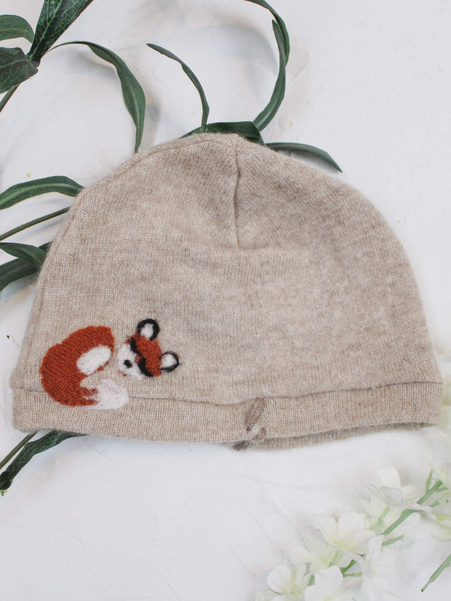 Sleeping Fox Cashmere Baby Hat