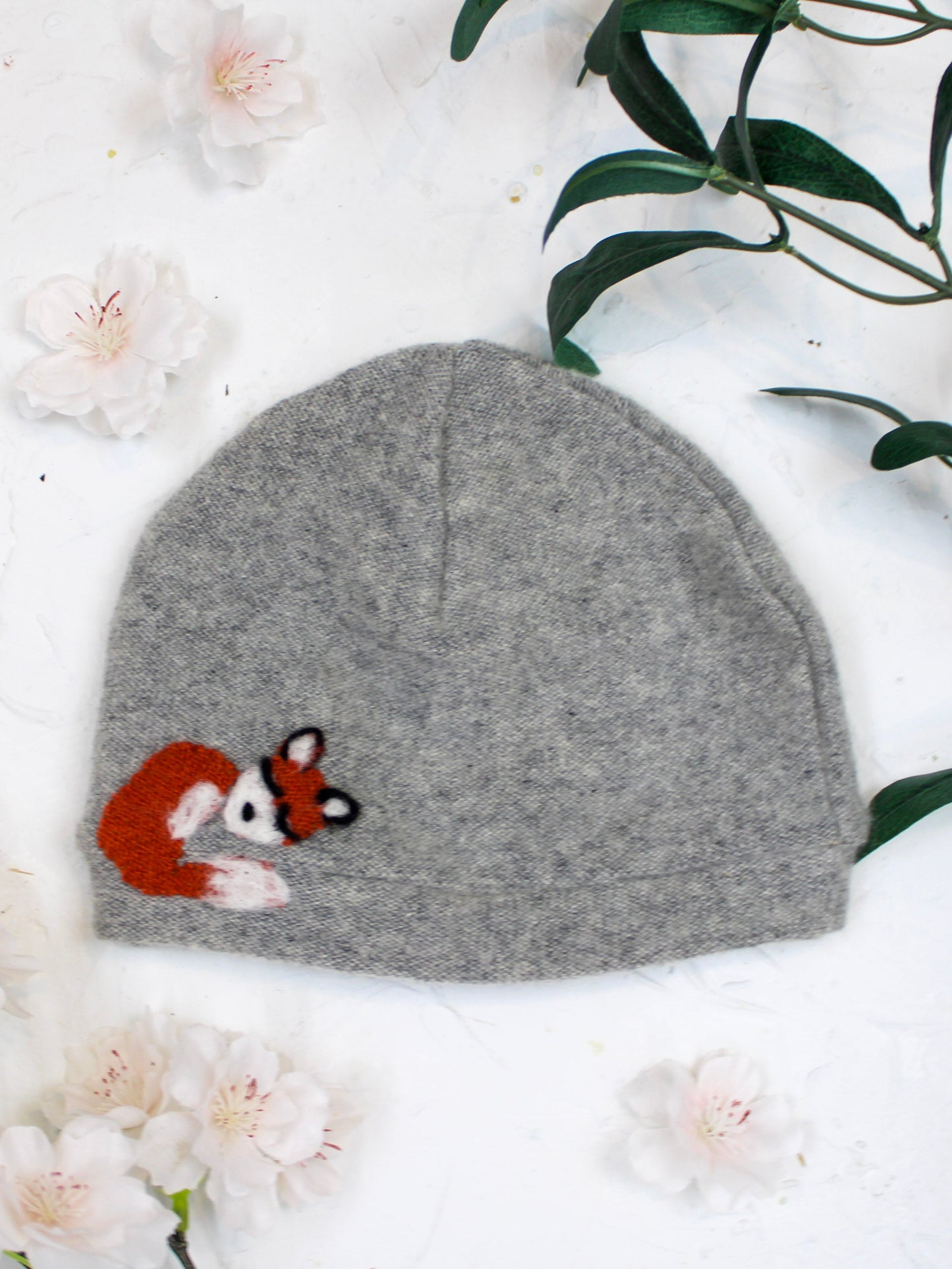 Sleeping Fox Cashmere Baby Hat