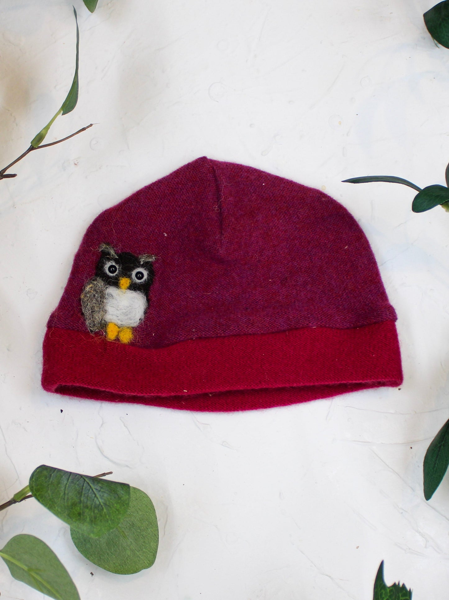 Owl Cashmere Baby Hat
