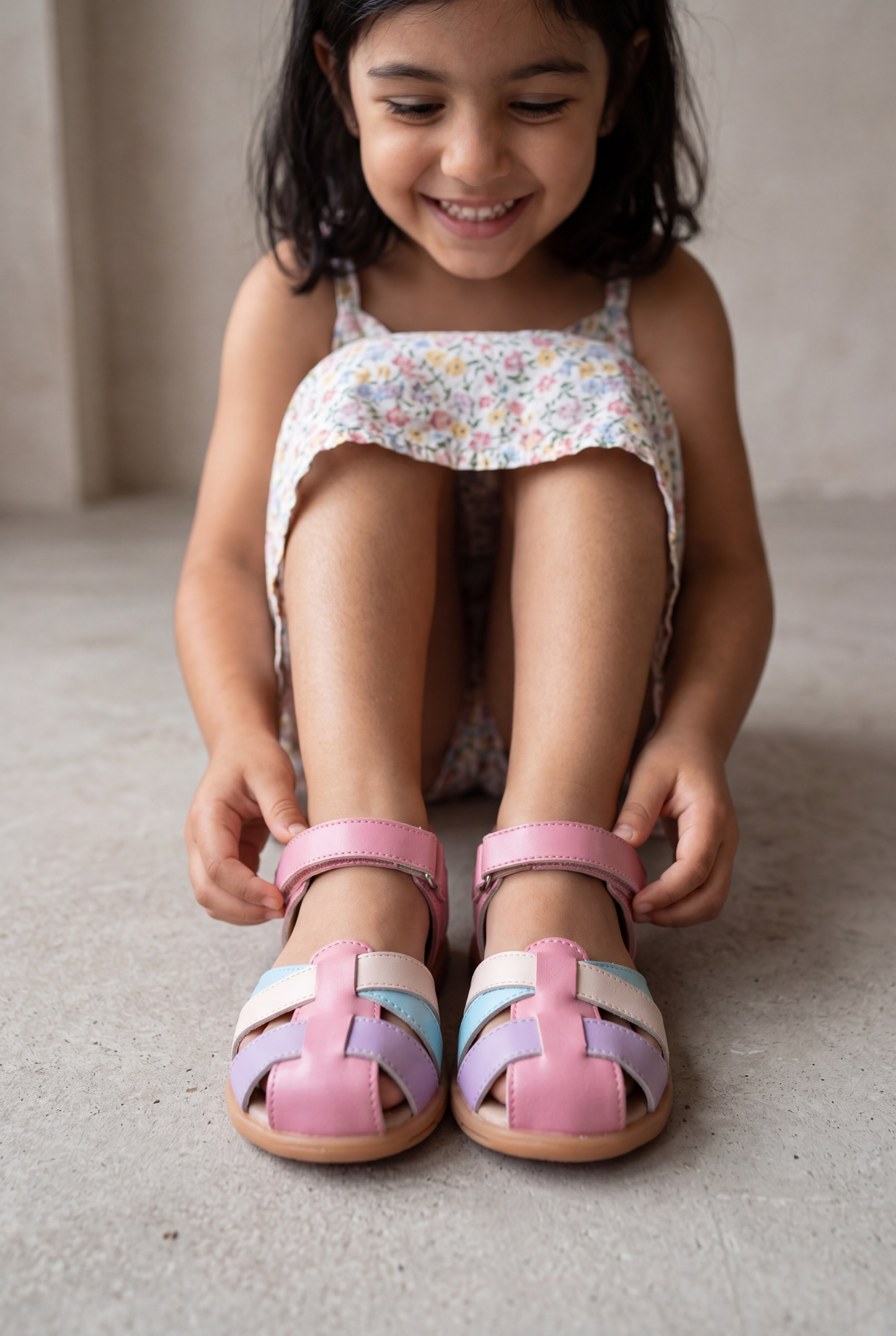 Barefoot Sandals Comfortable Closed-Toe  Taffy Sandals for Kids