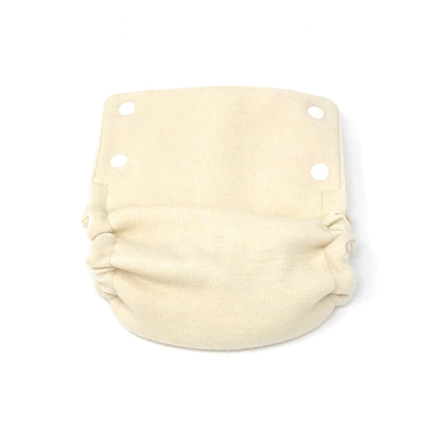 Beige cloth diaper on a white background