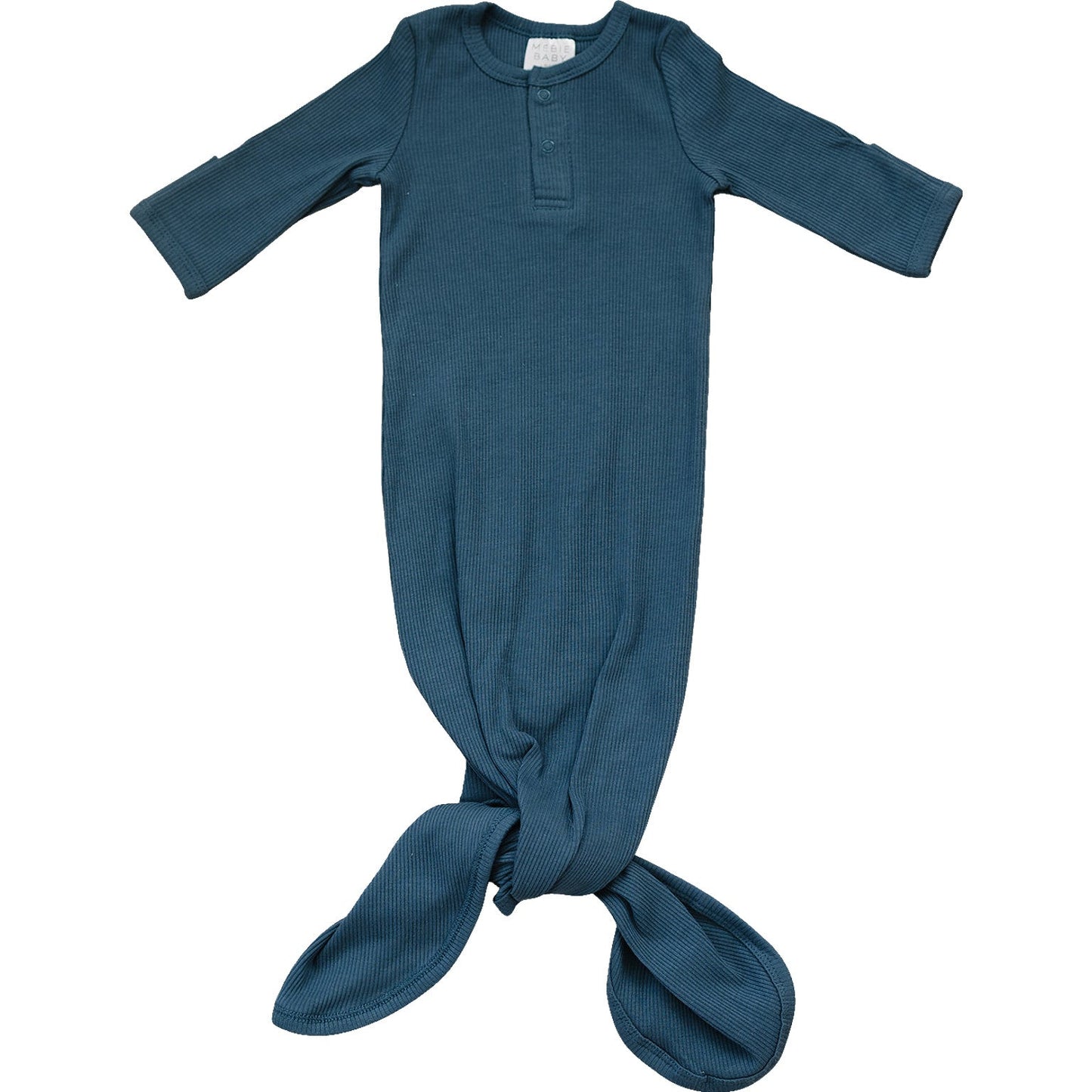 Blue baby sleep bag on a white background