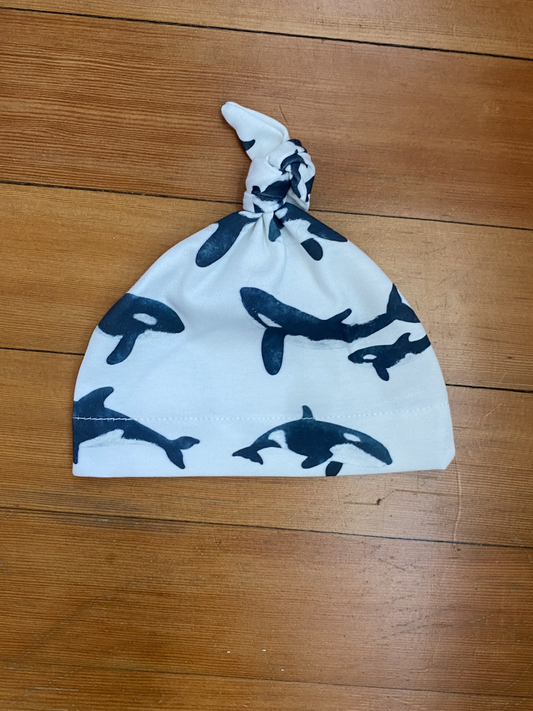 Orca Baby Knot Hat
