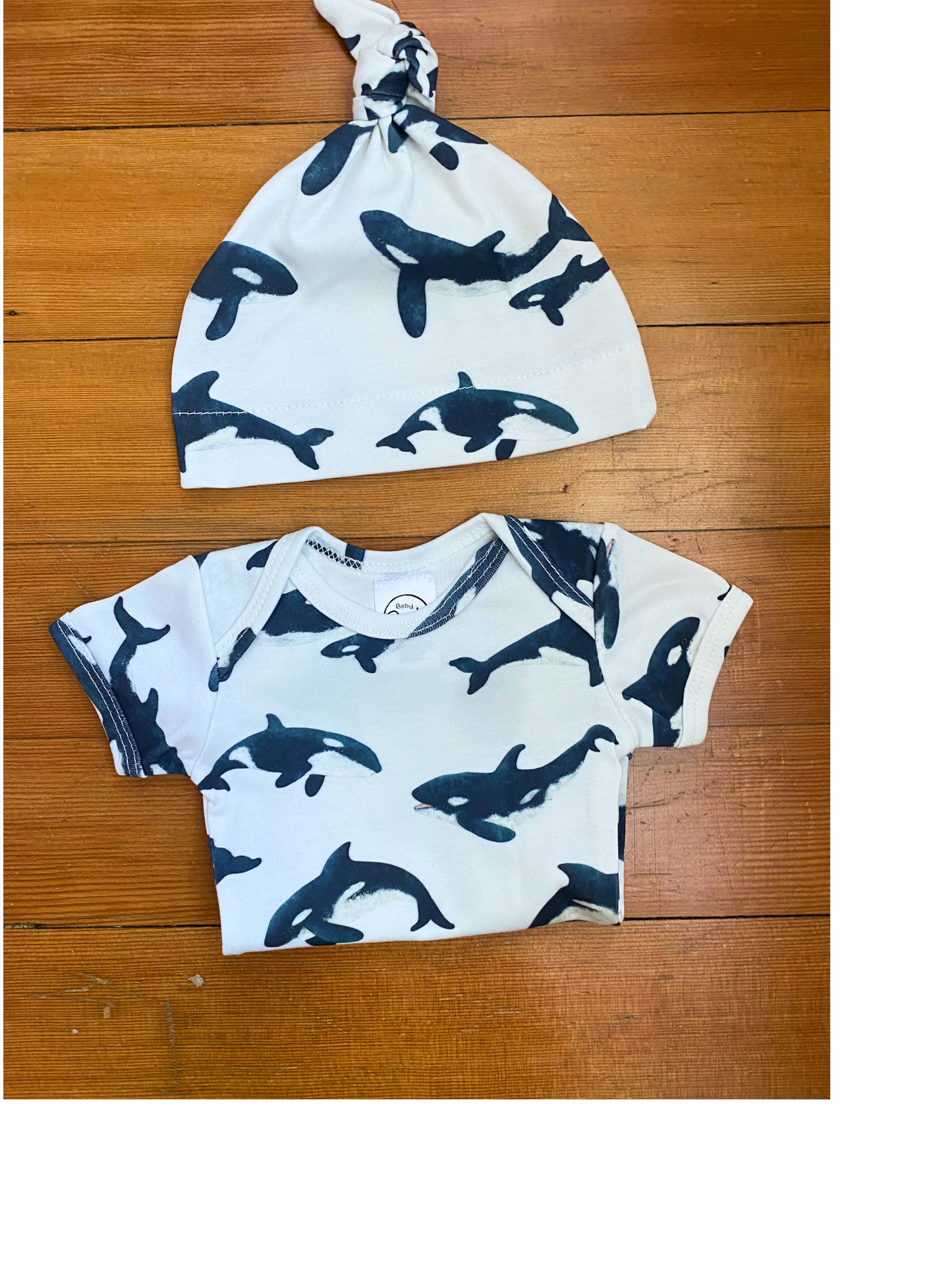 Orca Baby Knot Hat