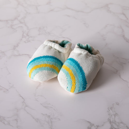 Rainbow Blue Baby Bootie