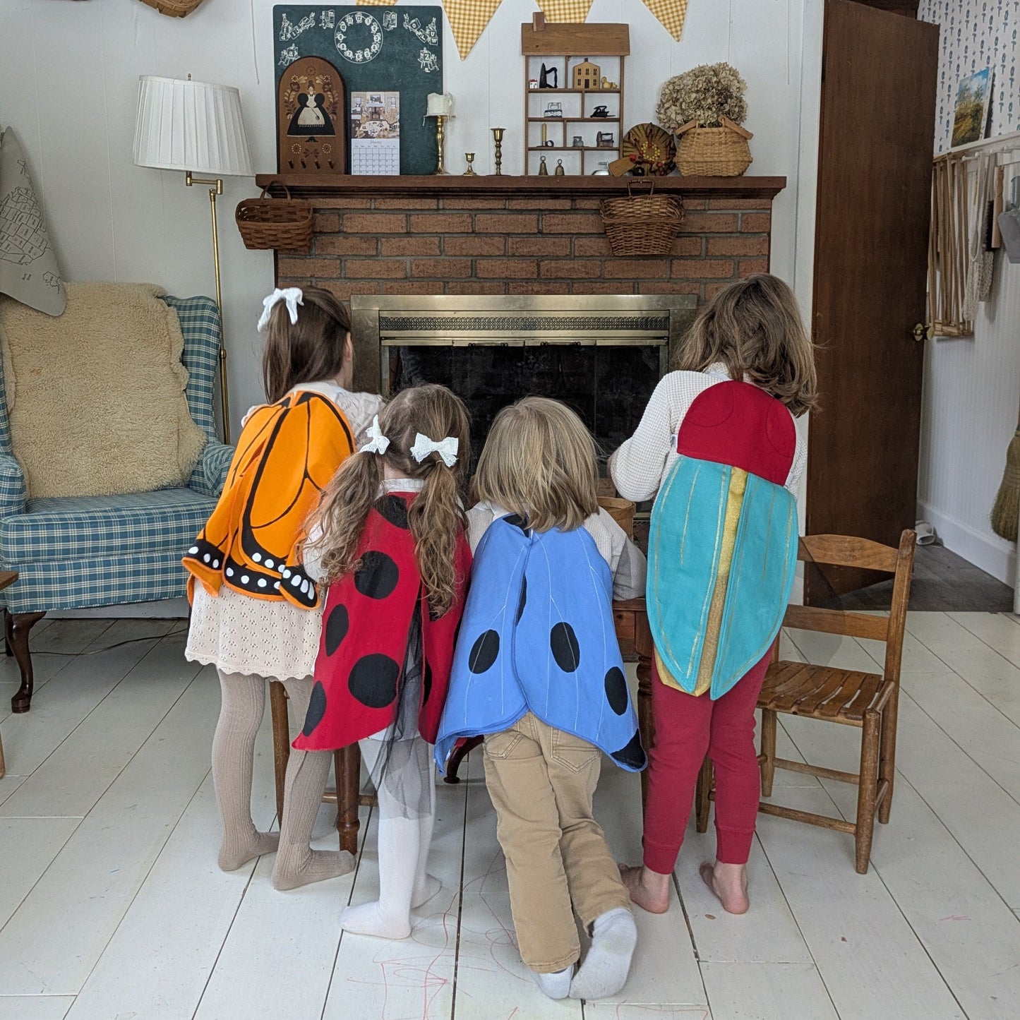 Spotted Blue Butterfly Wings Costume