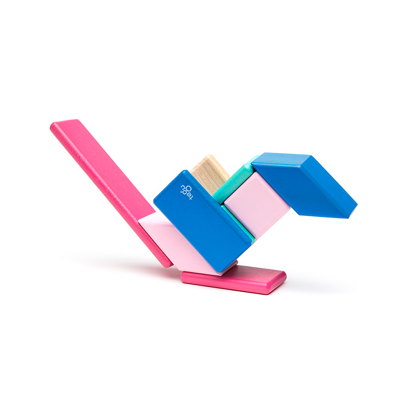 Colorful toy blocks on a white background
