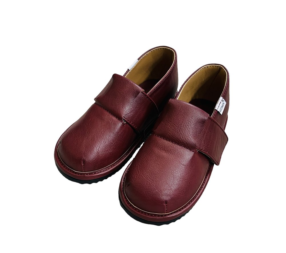 Kids Slip-On Dress Shoes with Easy-Close Velcro Strap