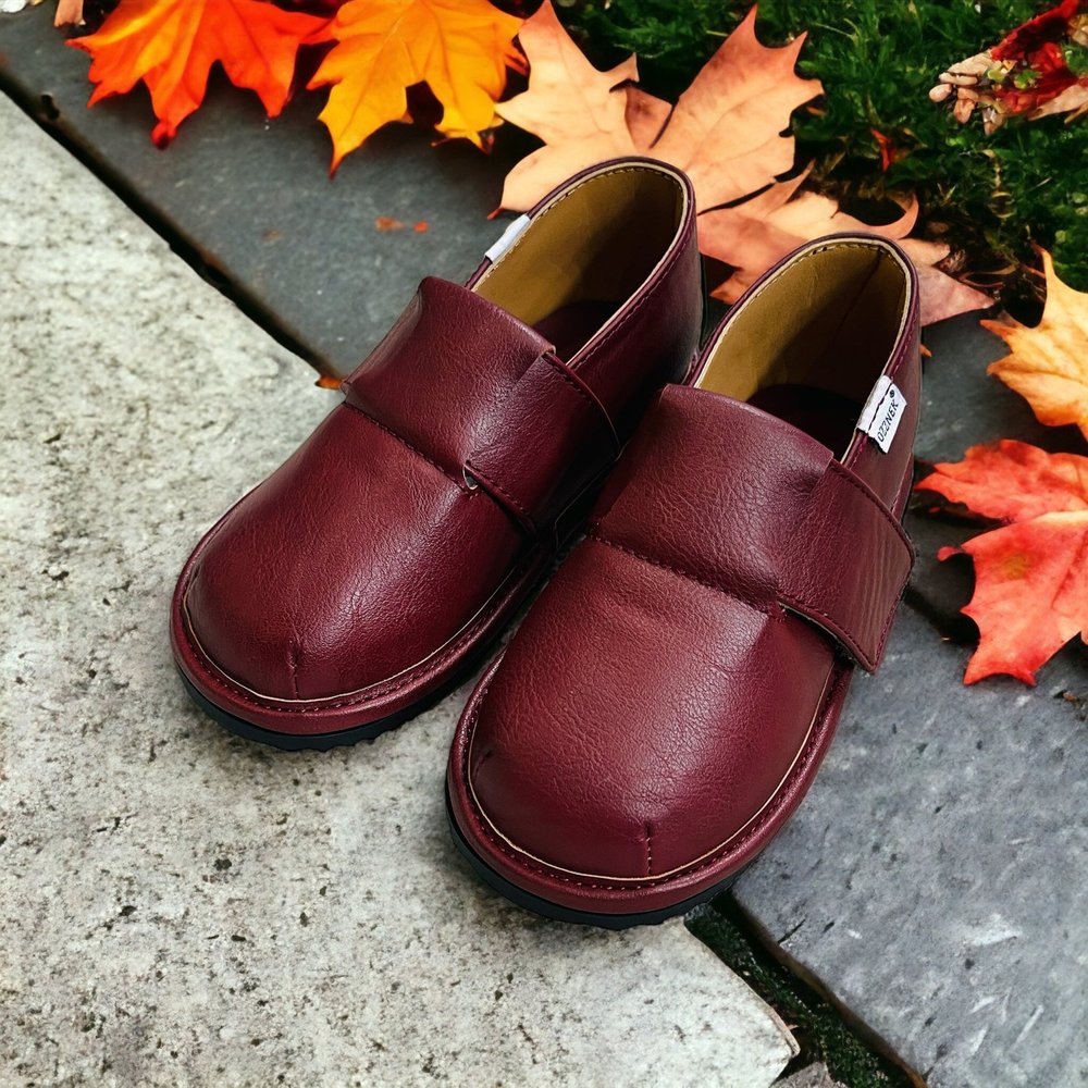 Kids Slip-On Dress Shoes with Easy-Close Velcro Strap