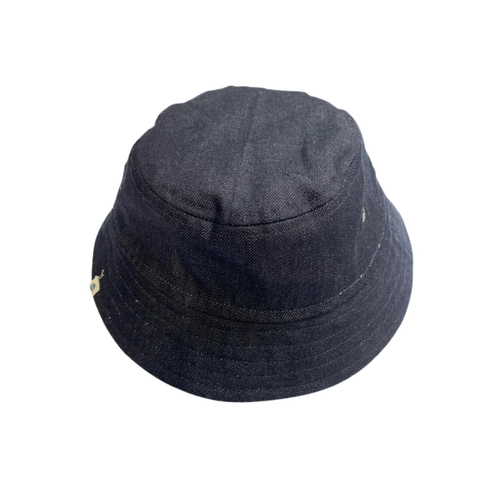 Navy blue bucket hat on a white background