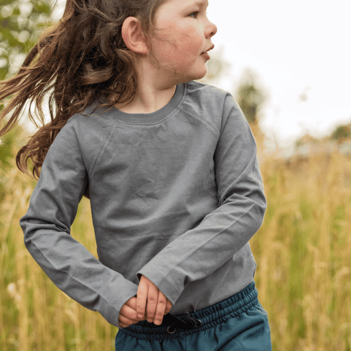 Organic River Long Sleeve T-Shirt - Hunter Green