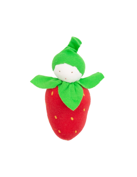 Organic strawberry teething toy