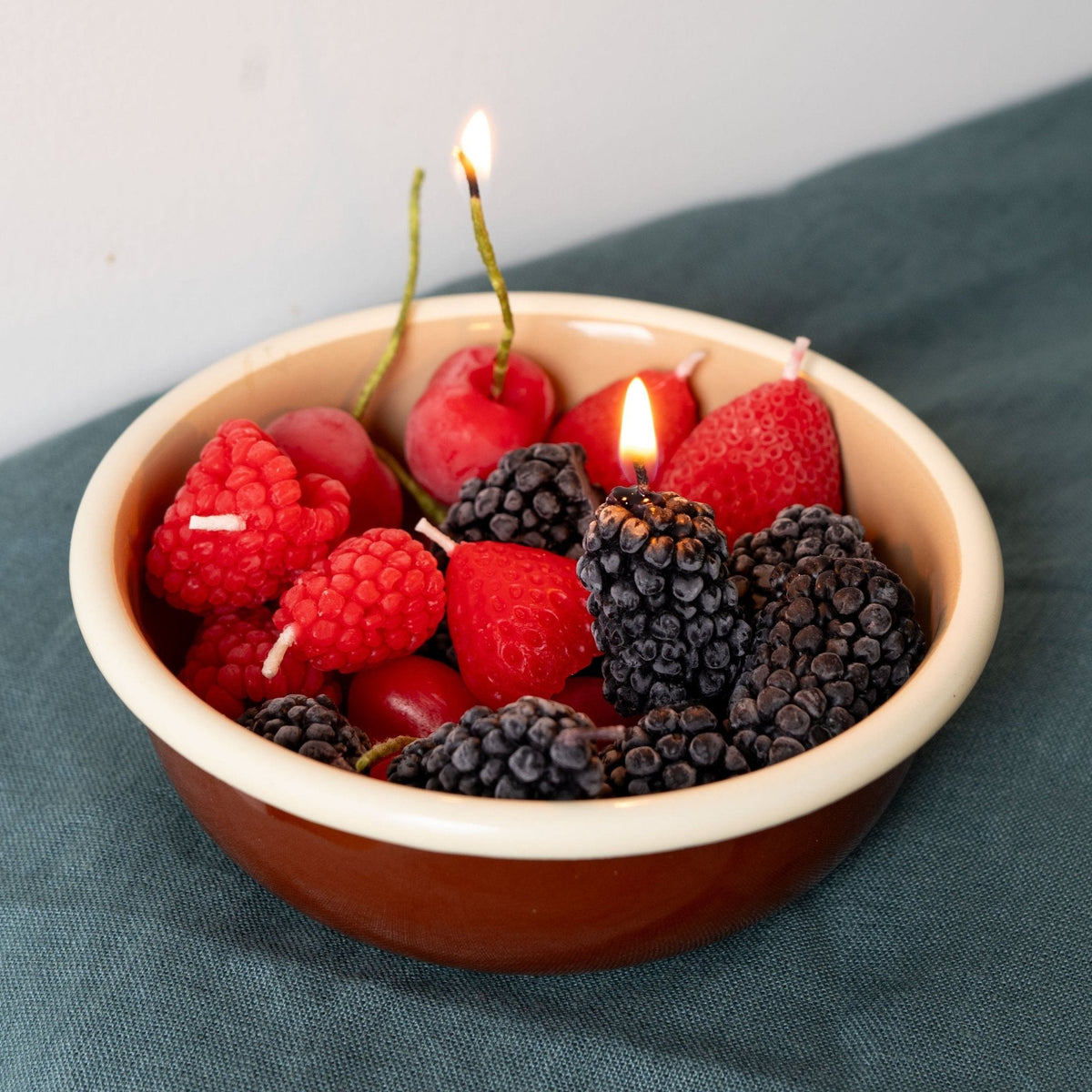 Beeswax Mixed Berry Birthday Candles