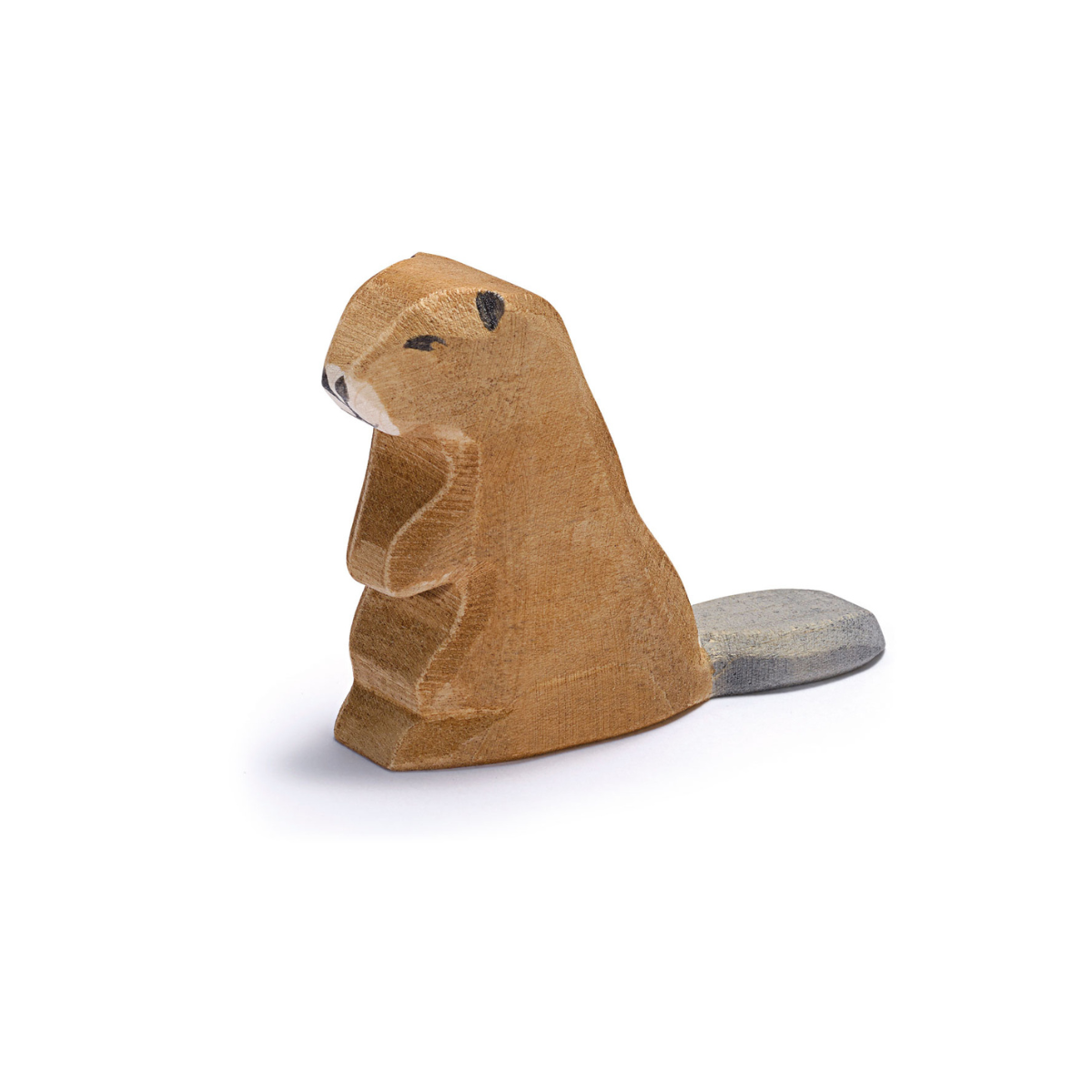 Wooden beaver sitting by Ostheimer