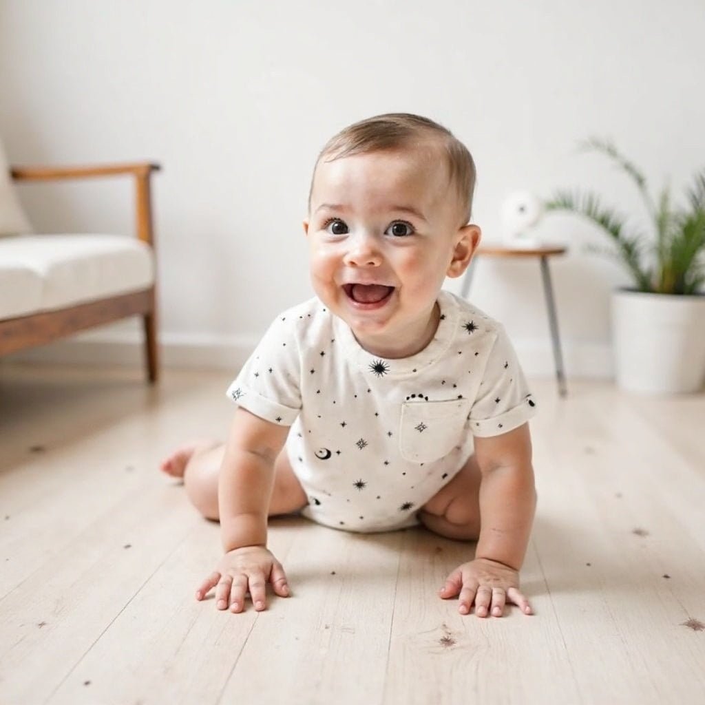Celestial Organic Short Sleeve Baby Romper
