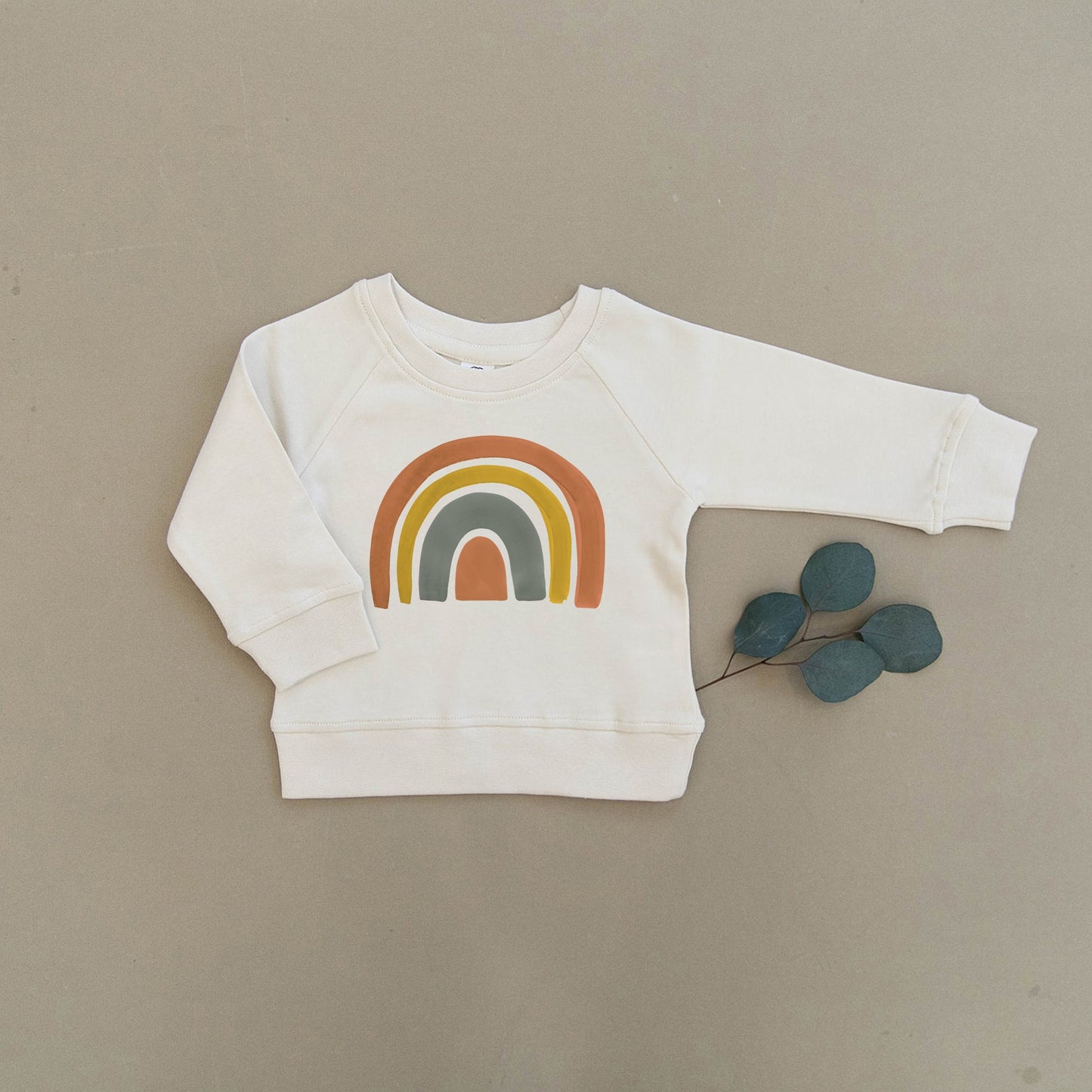 Dark Watercolor Rainbow Organic Pullover