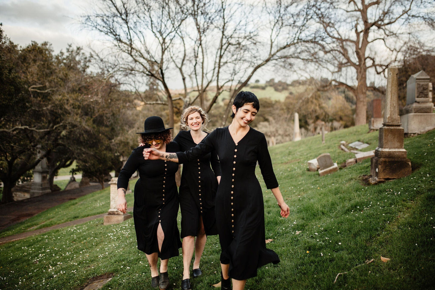 Fiona Dress in Black Challis