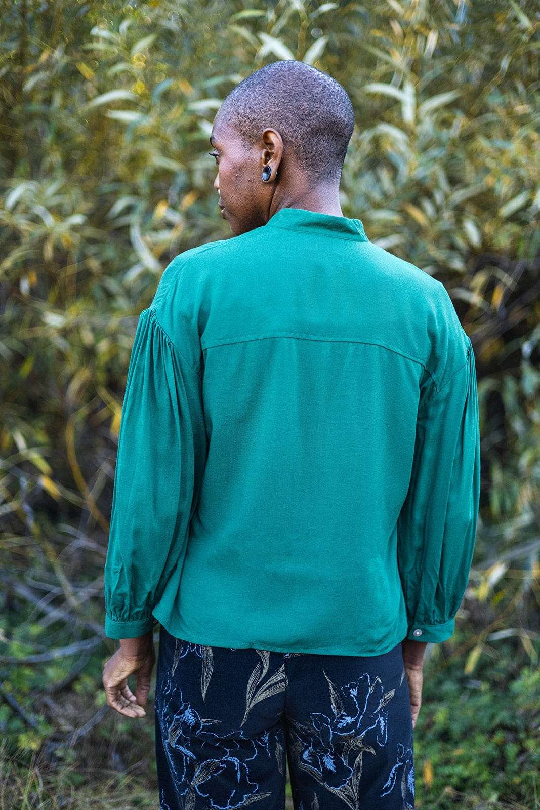 Drama Top in Emerald Green