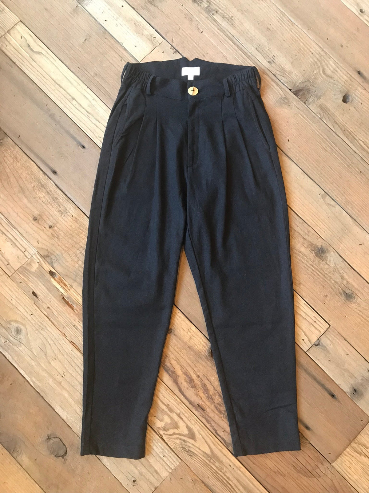 Perfect Pant in Black Linen