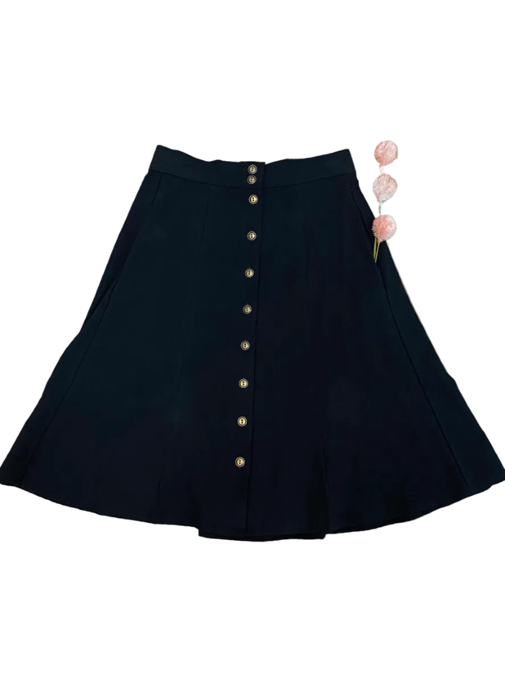 Bae Skirt in Black Linen