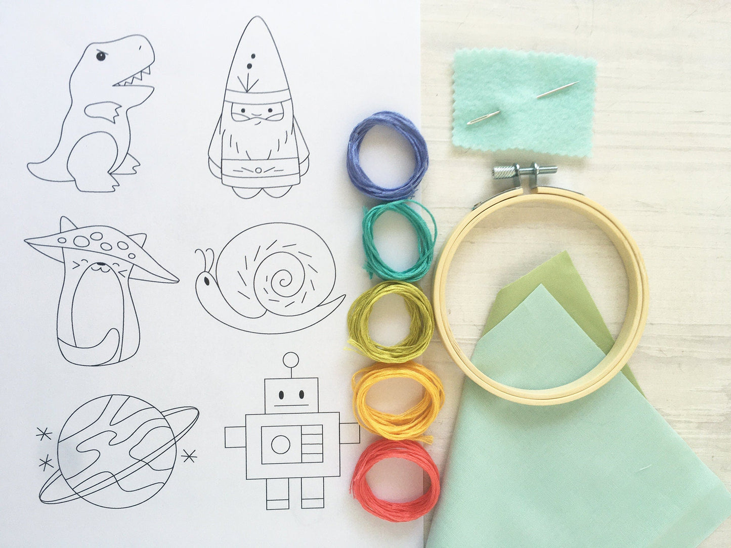 Kid Stitch Kit, Hand Embroidery For Kids, learn to embroider