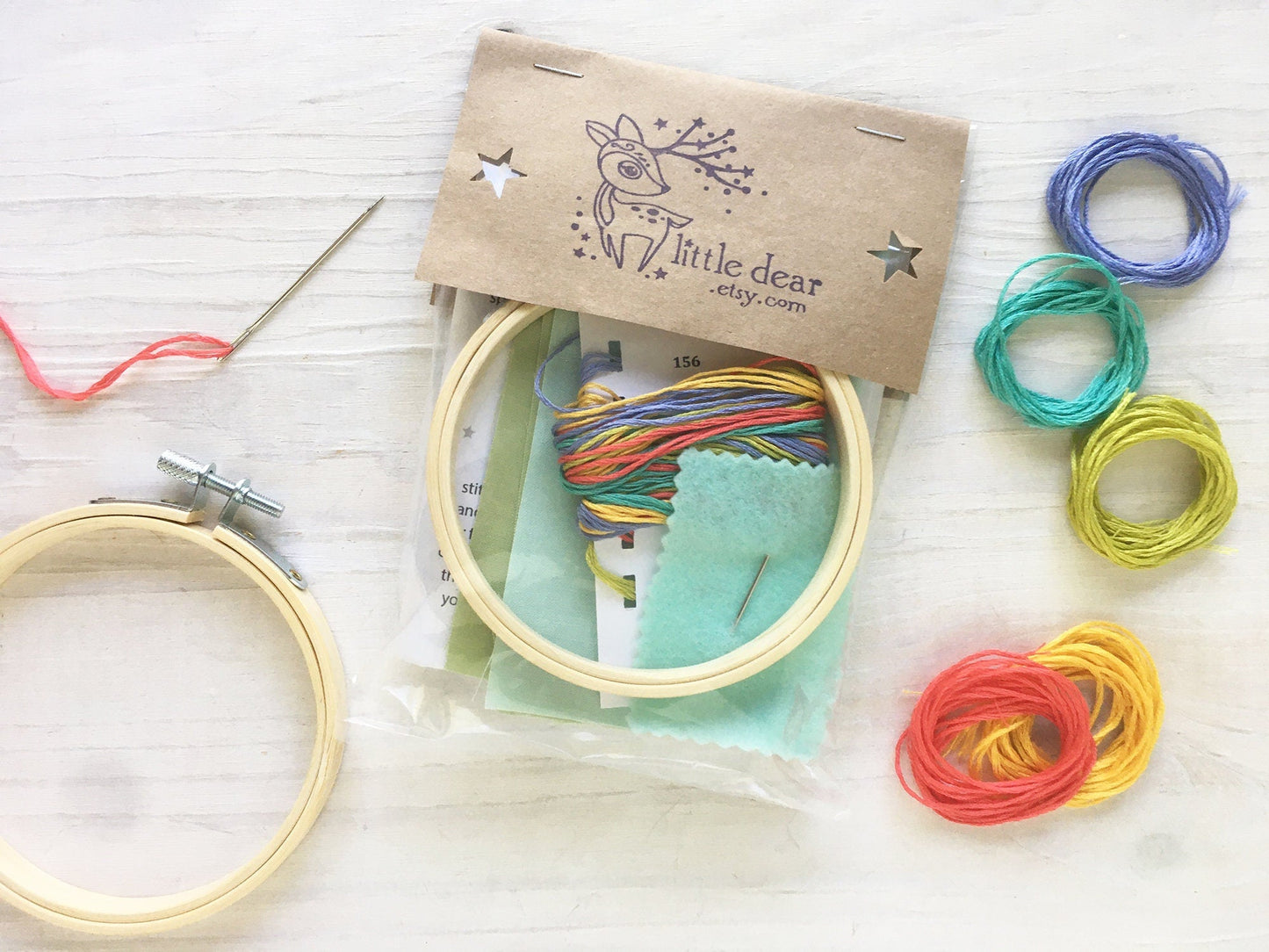 Kid Stitch Kit, Hand Embroidery For Kids, learn to embroider
