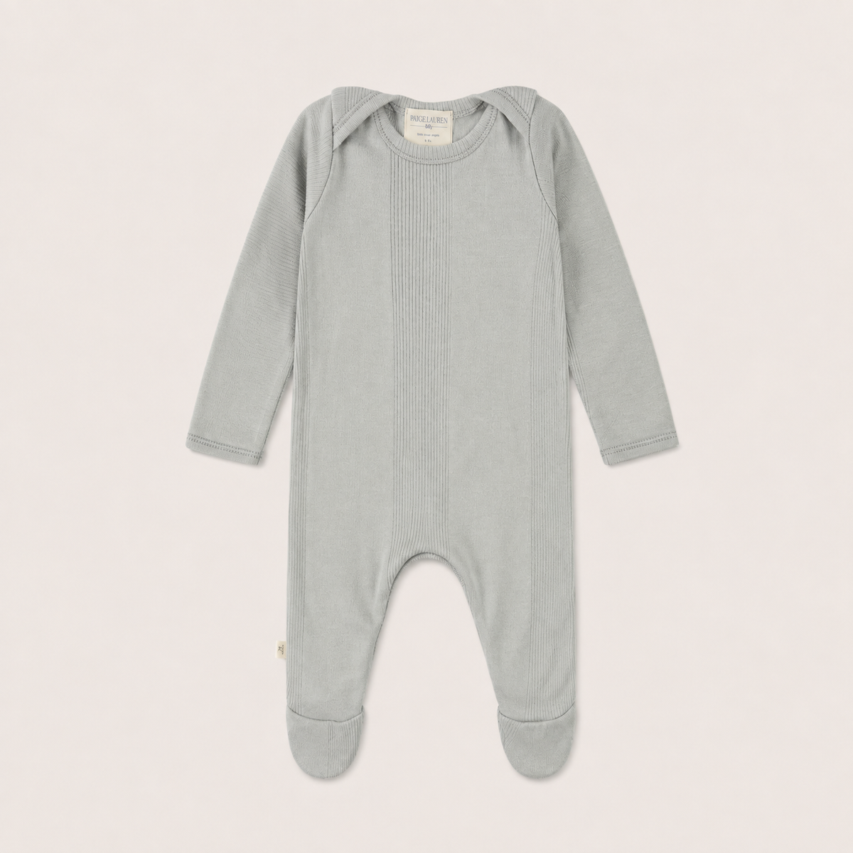 Variegated Rib Lap Tee Footie Pajama