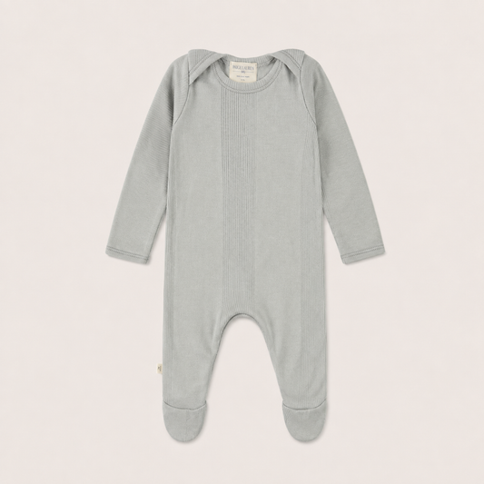 Variegated Rib Lap Tee Footie Pajama