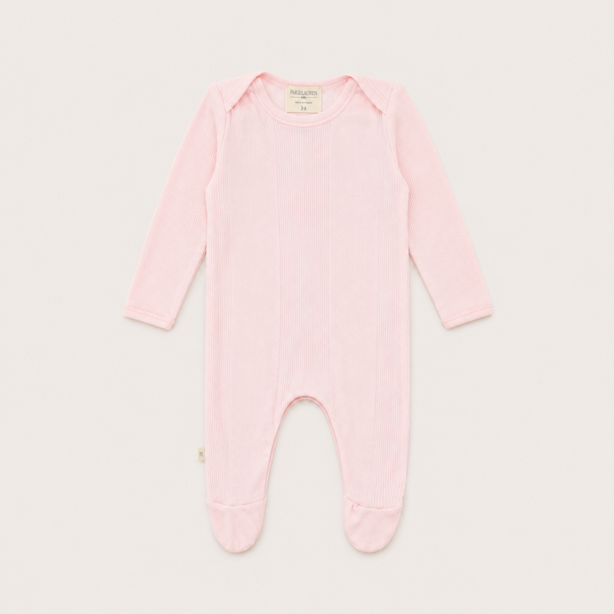 Variegated Rib Lap Tee Footie Pajama