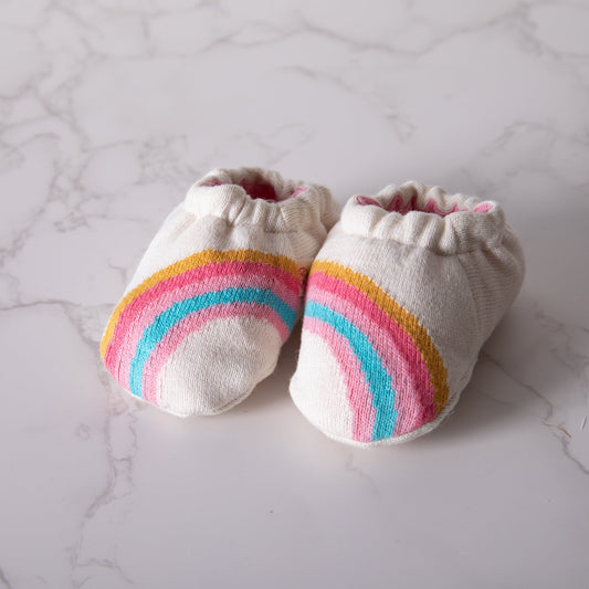 Rainbow Pink Baby Bootie