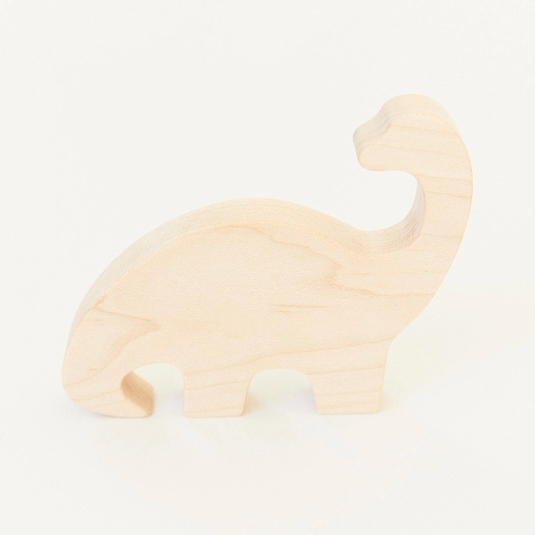 Wooden brachiosaurus figure