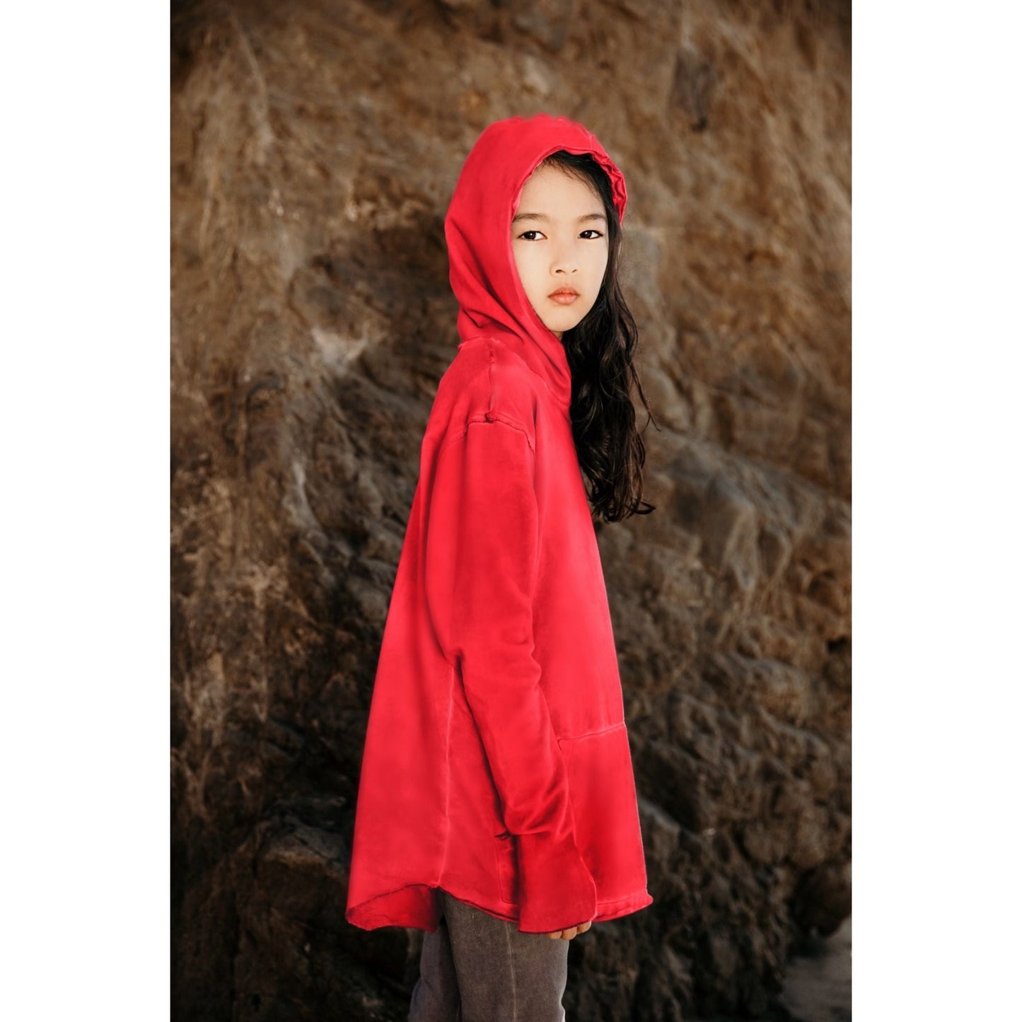 Organic Benji Hoodie Red