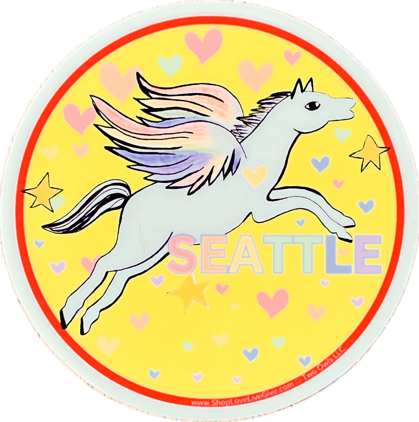 Seattle pegasus sticker