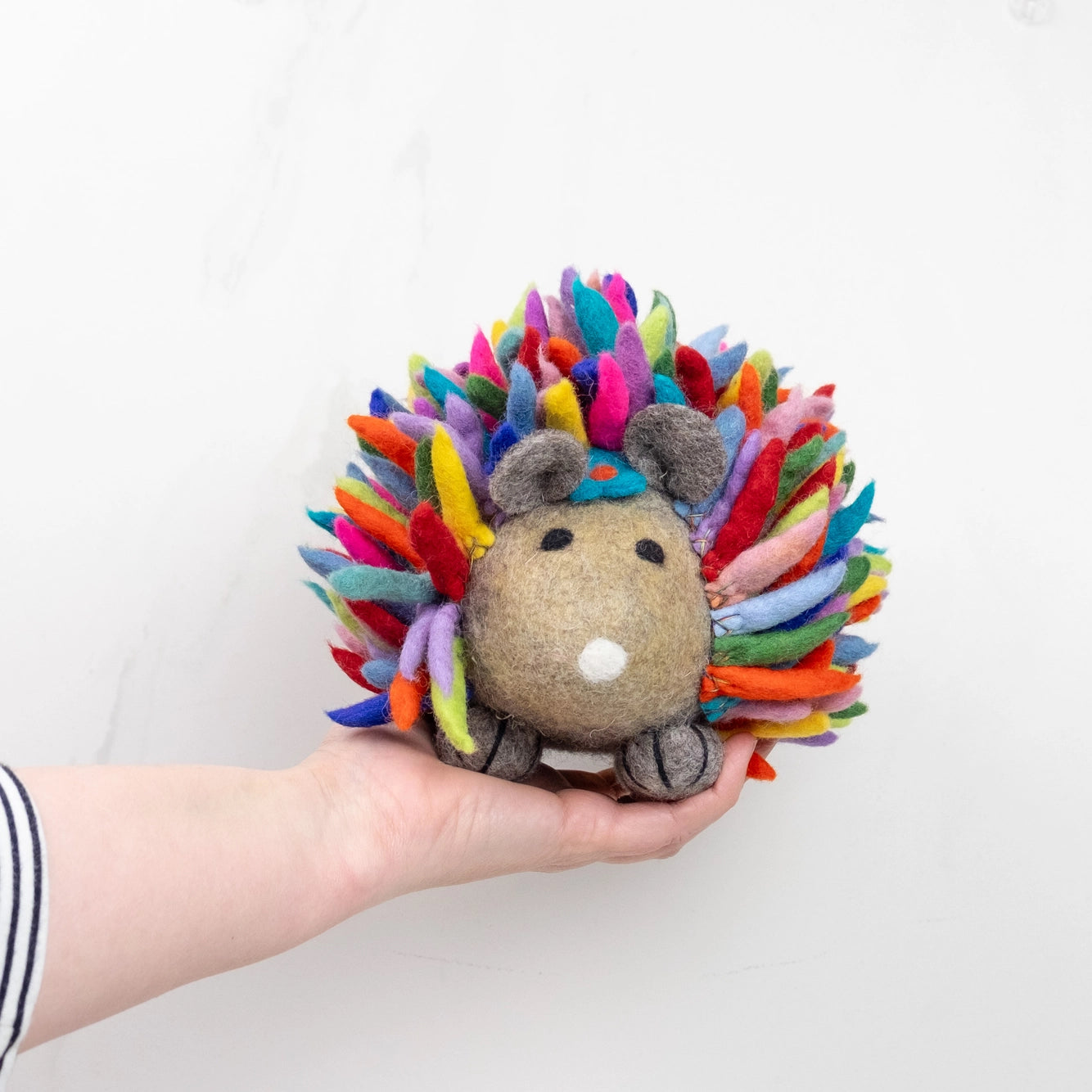 felt hedgehog rainbow large