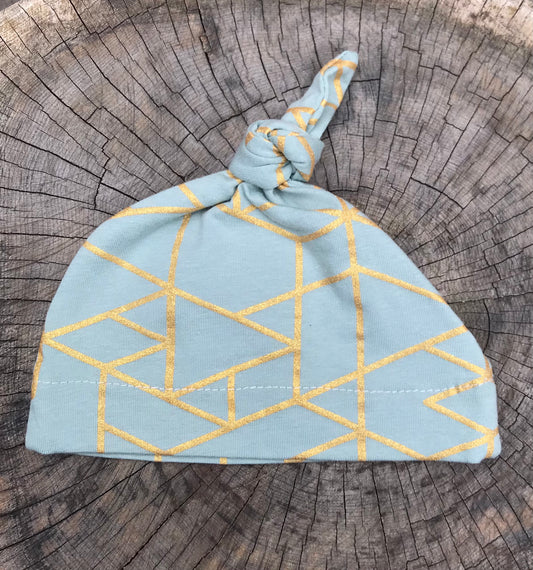 Gold Geometric Baby Hat