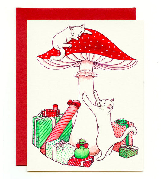 Mushroom Holiday Card - Set of 5
