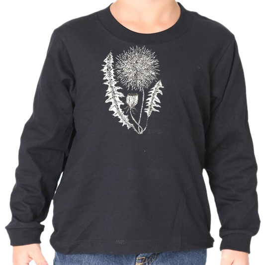 Monochrome Dandelion Long Sleeve Tee
